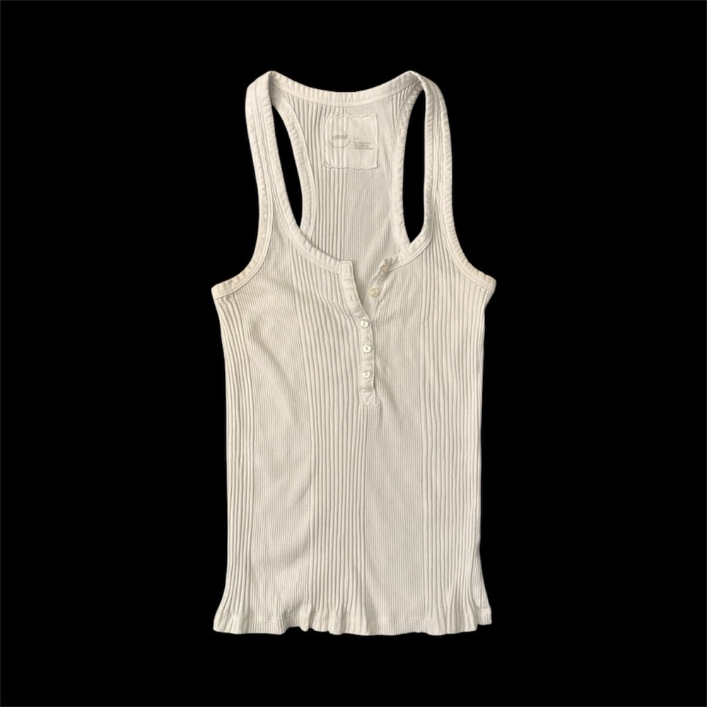 American Eagle Aerie Women’s white Button Down Tank Top/henley tank